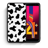 Thumbnail for Θήκη Samsung J4 Plus Cow Print από τη Smartfits με σχέδιο στο πίσω μέρος και μαύρο περίβλημα | Samsung J4 Plus Cow Print case with colorful back and black bezels