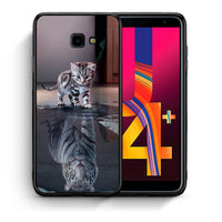 Thumbnail for Θήκη Samsung J4 Plus Tiger Cute από τη Smartfits με σχέδιο στο πίσω μέρος και μαύρο περίβλημα | Samsung J4 Plus Tiger Cute case with colorful back and black bezels