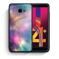 Thumbnail for Θήκη Samsung J4 Plus Rainbow Galaxy από τη Smartfits με σχέδιο στο πίσω μέρος και μαύρο περίβλημα | Samsung J4 Plus Rainbow Galaxy case with colorful back and black bezels