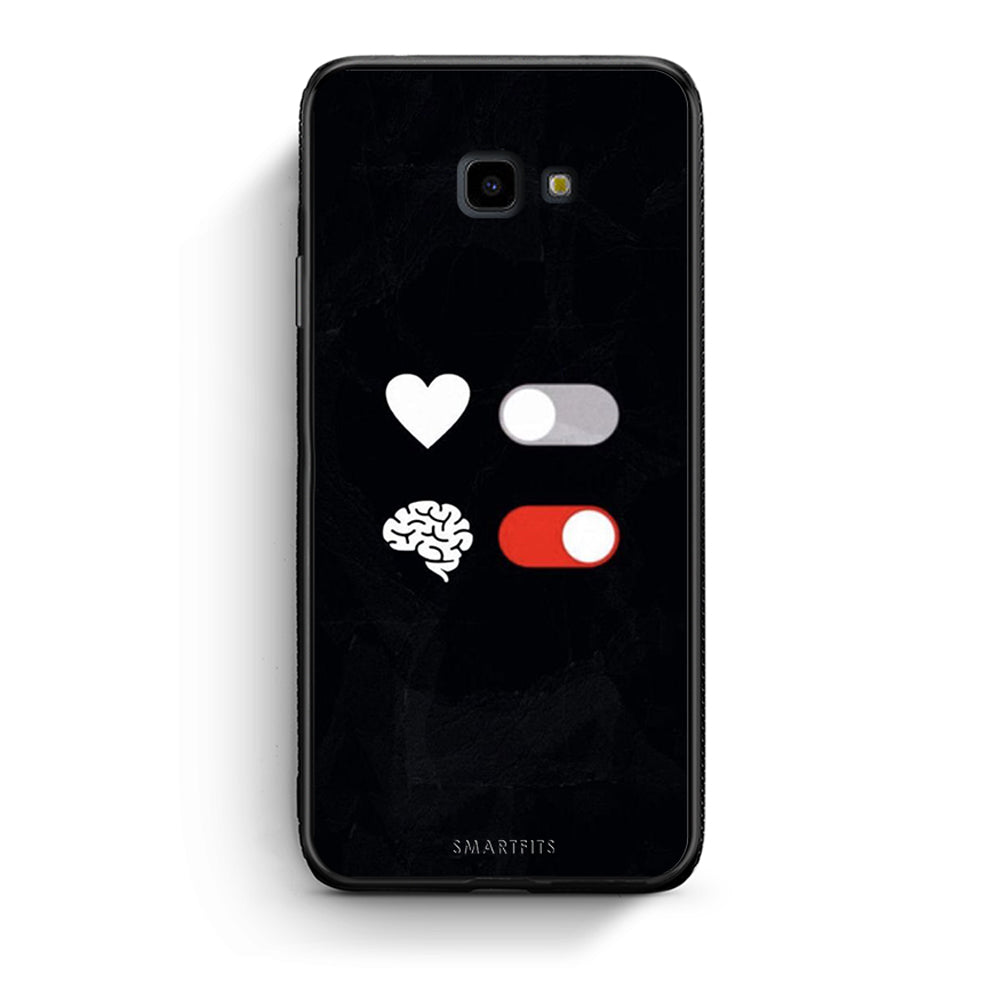 Samsung J4 Plus Heart Vs Brain Θήκη Αγίου Βαλεντίνου από τη Smartfits με σχέδιο στο πίσω μέρος και μαύρο περίβλημα | Smartphone case with colorful back and black bezels by Smartfits
