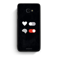 Thumbnail for Samsung J4 Plus Heart Vs Brain Θήκη Αγίου Βαλεντίνου από τη Smartfits με σχέδιο στο πίσω μέρος και μαύρο περίβλημα | Smartphone case with colorful back and black bezels by Smartfits