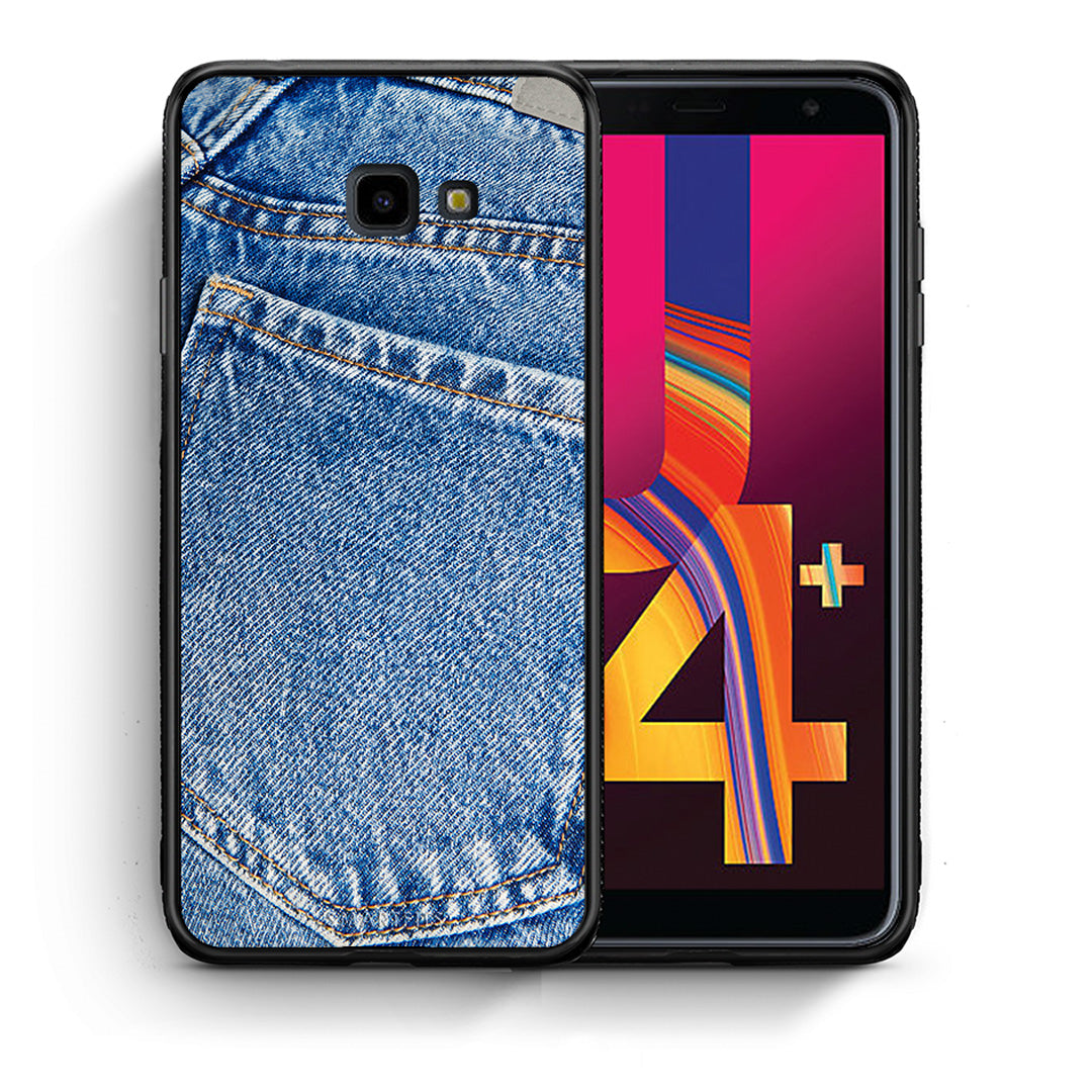 Θήκη Samsung J4 Plus Jeans Pocket από τη Smartfits με σχέδιο στο πίσω μέρος και μαύρο περίβλημα | Samsung J4 Plus Jeans Pocket case with colorful back and black bezels