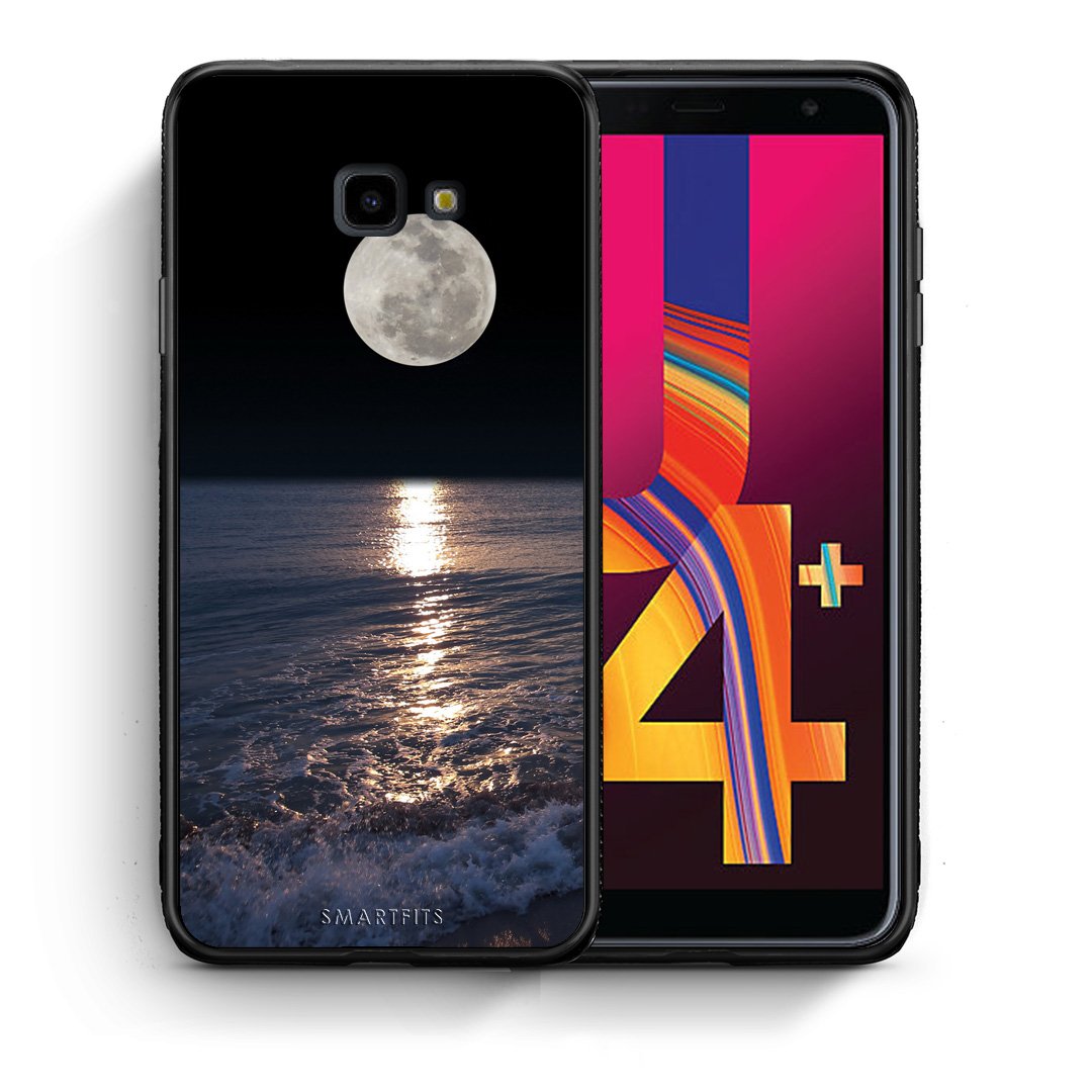 Θήκη Samsung J4 Plus Moon Landscape από τη Smartfits με σχέδιο στο πίσω μέρος και μαύρο περίβλημα | Samsung J4 Plus Moon Landscape case with colorful back and black bezels