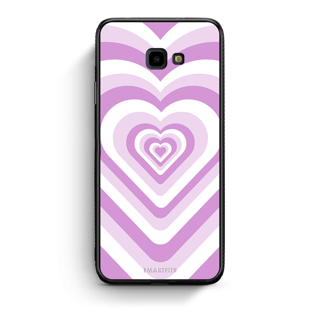 Samsung J4 Plus Lilac Hearts θήκη από τη Smartfits με σχέδιο στο πίσω μέρος και μαύρο περίβλημα | Smartphone case with colorful back and black bezels by Smartfits