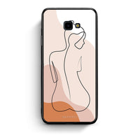 Thumbnail for Samsung J4 Plus LineArt Woman θήκη από τη Smartfits με σχέδιο στο πίσω μέρος και μαύρο περίβλημα | Smartphone case with colorful back and black bezels by Smartfits