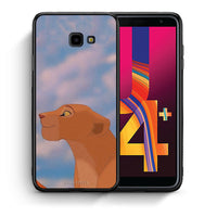 Thumbnail for Θήκη Αγίου Βαλεντίνου Samsung J4 Plus Lion Love 2 από τη Smartfits με σχέδιο στο πίσω μέρος και μαύρο περίβλημα | Samsung J4 Plus Lion Love 2 case with colorful back and black bezels