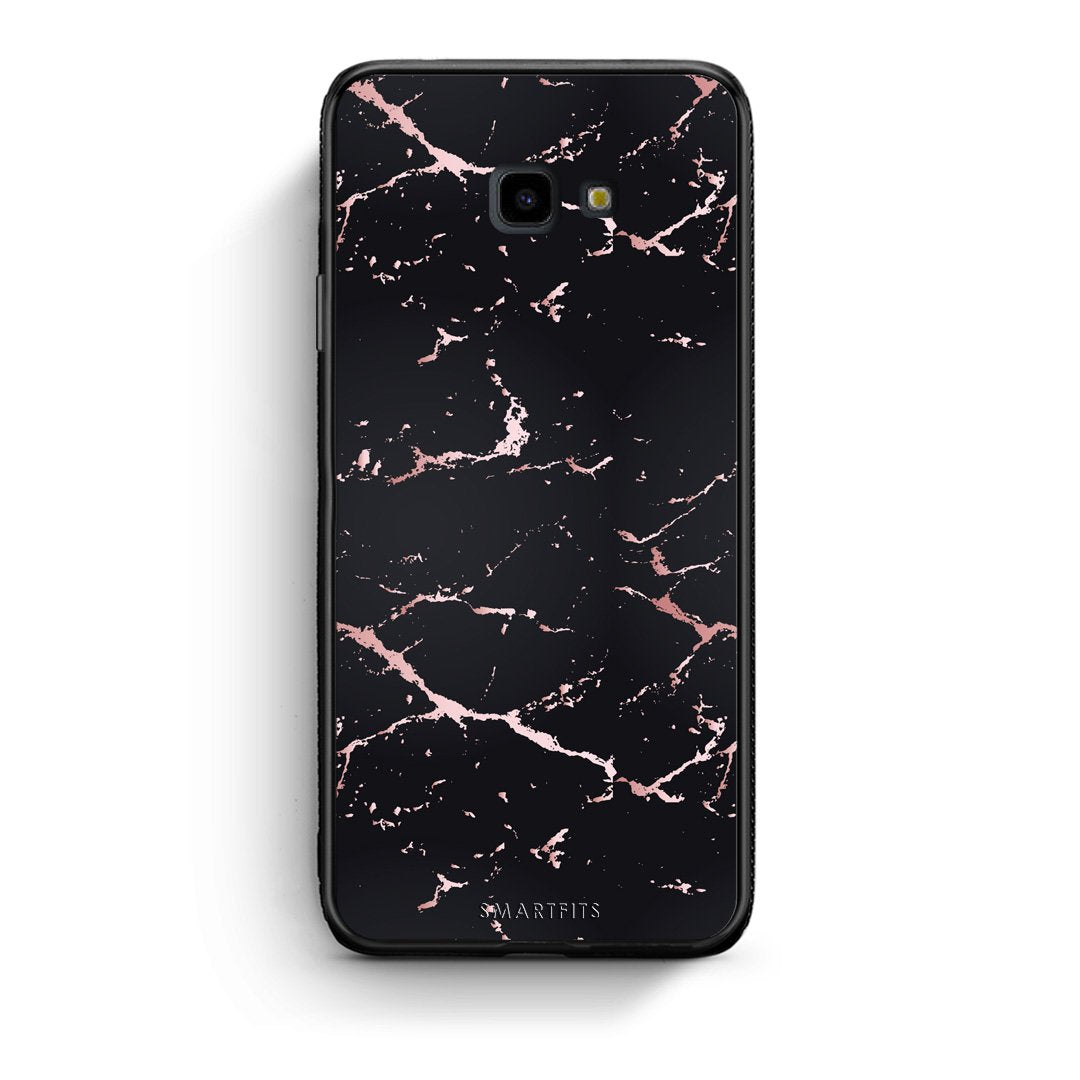 4 - Samsung J4 Plus Black Rosegold Marble case, cover, bumper