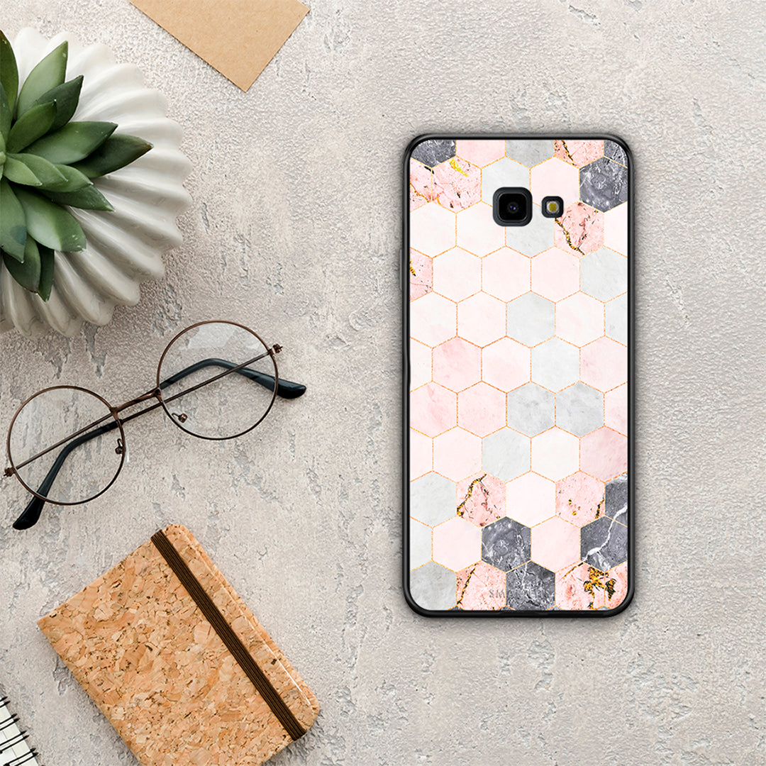Marble Hexagon Pink - Samsung Galaxy J4+ Case