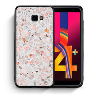 Thumbnail for Θήκη Samsung J4 Plus Marble Terrazzo από τη Smartfits με σχέδιο στο πίσω μέρος και μαύρο περίβλημα | Samsung J4 Plus Marble Terrazzo case with colorful back and black bezels