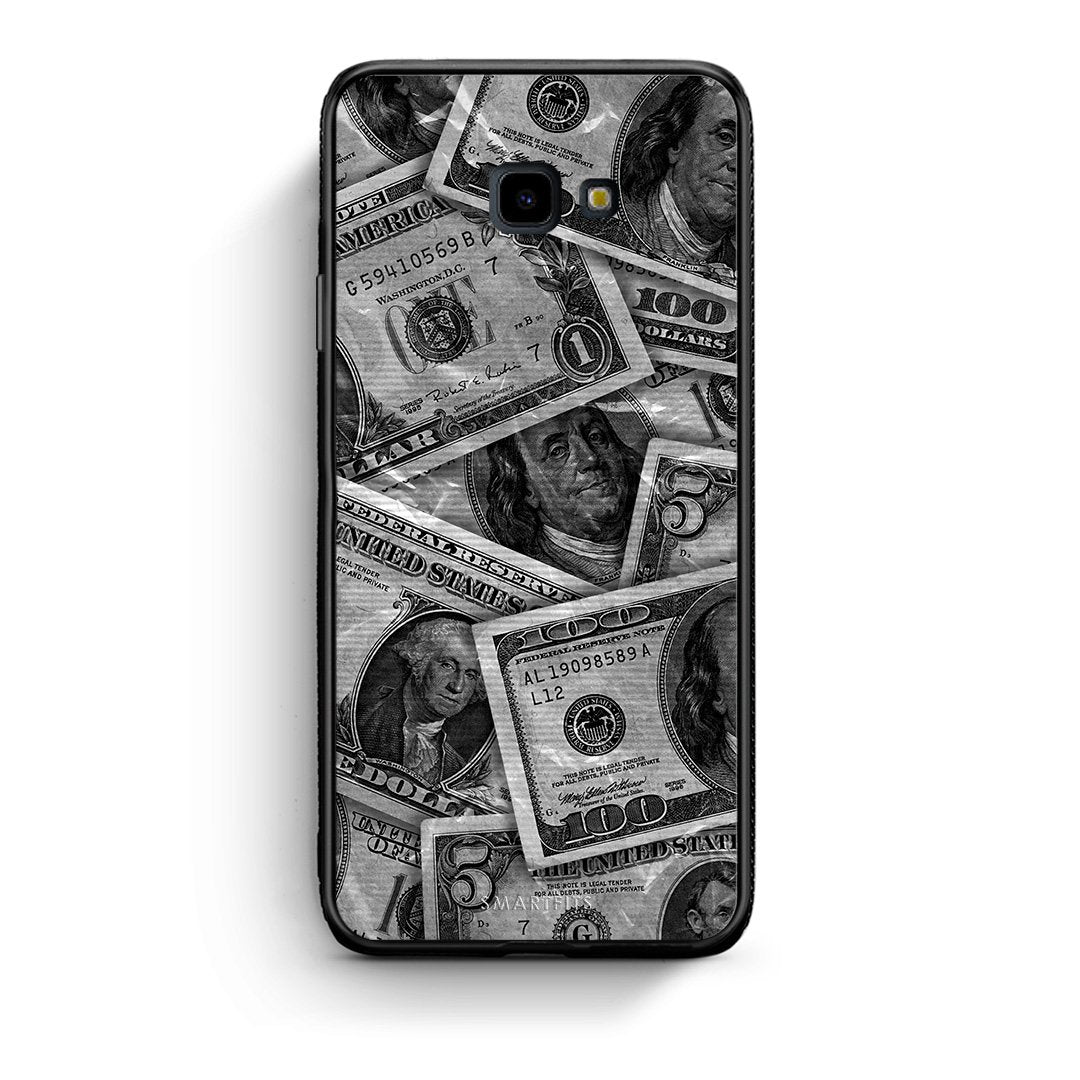 Samsung J4 Plus Money Dollars θήκη από τη Smartfits με σχέδιο στο πίσω μέρος και μαύρο περίβλημα | Smartphone case with colorful back and black bezels by Smartfits