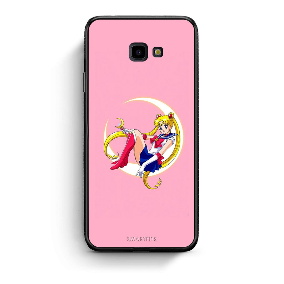 Samsung J4 Plus Moon Girl θήκη από τη Smartfits με σχέδιο στο πίσω μέρος και μαύρο περίβλημα | Smartphone case with colorful back and black bezels by Smartfits