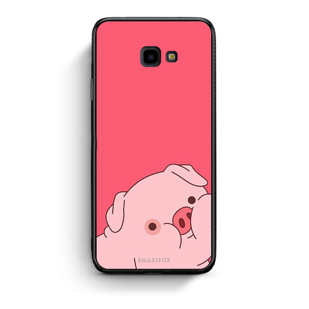 Samsung J4 Plus Pig Love 1 Θήκη Αγίου Βαλεντίνου από τη Smartfits με σχέδιο στο πίσω μέρος και μαύρο περίβλημα | Smartphone case with colorful back and black bezels by Smartfits
