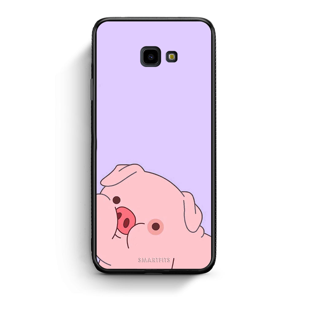 Samsung J4 Plus Pig Love 2 Θήκη Αγίου Βαλεντίνου από τη Smartfits με σχέδιο στο πίσω μέρος και μαύρο περίβλημα | Smartphone case with colorful back and black bezels by Smartfits