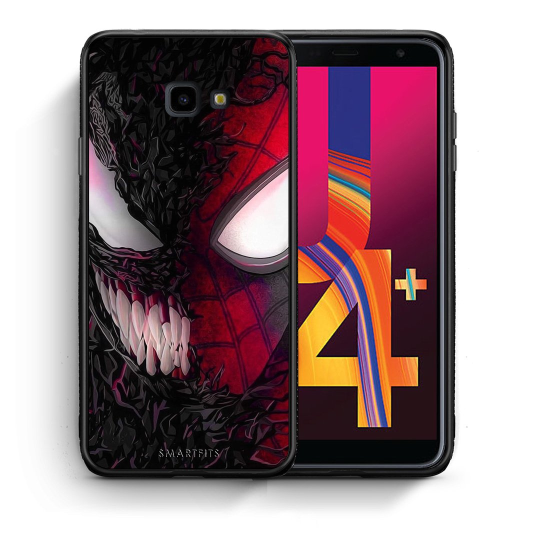 Θήκη Samsung J4 Plus SpiderVenom PopArt από τη Smartfits με σχέδιο στο πίσω μέρος και μαύρο περίβλημα | Samsung J4 Plus SpiderVenom PopArt case with colorful back and black bezels