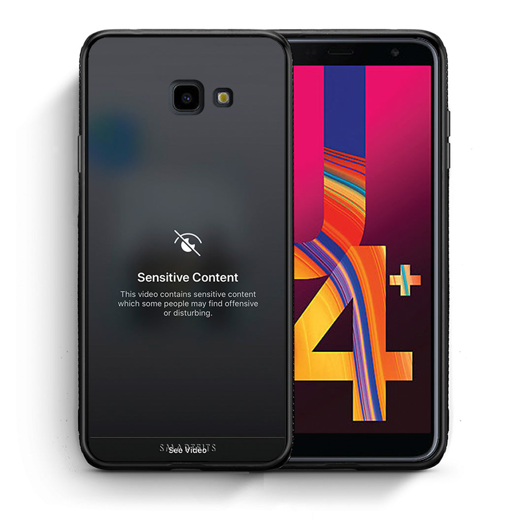 Θήκη Samsung J4 Plus Sensitive Content από τη Smartfits με σχέδιο στο πίσω μέρος και μαύρο περίβλημα | Samsung J4 Plus Sensitive Content case with colorful back and black bezels