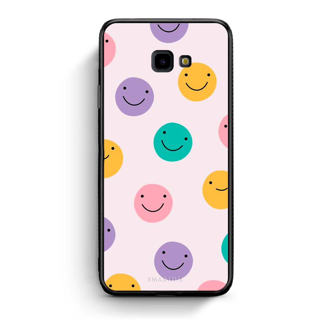 Samsung J4 Plus Smiley Faces θήκη από τη Smartfits με σχέδιο στο πίσω μέρος και μαύρο περίβλημα | Smartphone case with colorful back and black bezels by Smartfits