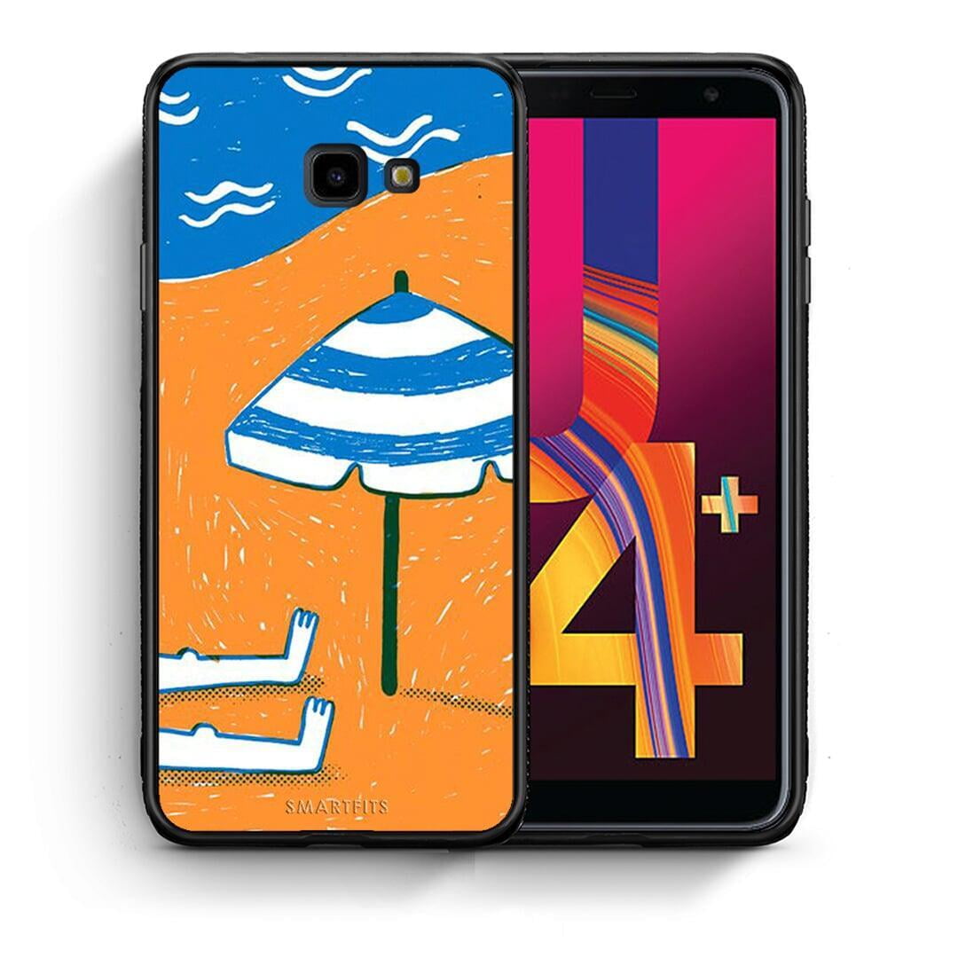Θήκη Samsung J4 Plus Summering από τη Smartfits με σχέδιο στο πίσω μέρος και μαύρο περίβλημα | Samsung J4 Plus Summering case with colorful back and black bezels