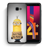 Thumbnail for Θήκη Samsung J4 Plus Minion Text από τη Smartfits με σχέδιο στο πίσω μέρος και μαύρο περίβλημα | Samsung J4 Plus Minion Text case with colorful back and black bezels
