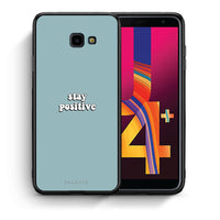 Thumbnail for Θήκη Samsung J4 Plus Positive Text από τη Smartfits με σχέδιο στο πίσω μέρος και μαύρο περίβλημα | Samsung J4 Plus Positive Text case with colorful back and black bezels