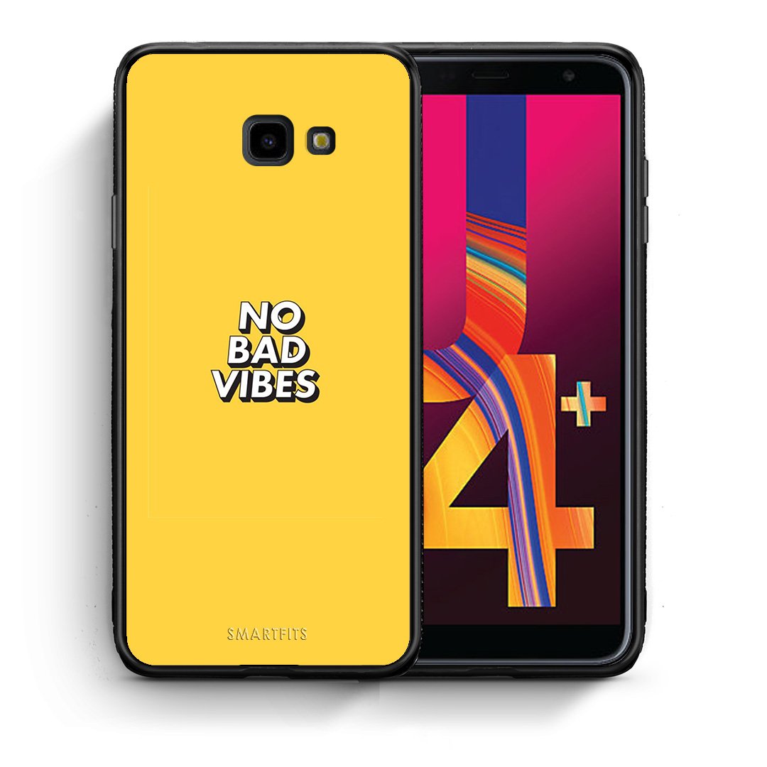 Θήκη Samsung J4 Plus Vibes Text από τη Smartfits με σχέδιο στο πίσω μέρος και μαύρο περίβλημα | Samsung J4 Plus Vibes Text case with colorful back and black bezels