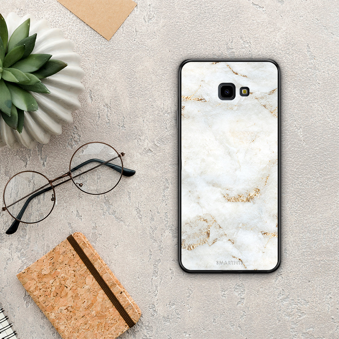 White Gold Marble - Samsung Galaxy J4+ case