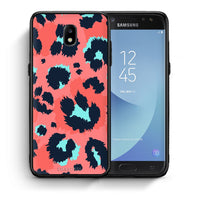Thumbnail for Θήκη Samsung J7 2017 Pink Leopard Animal από τη Smartfits με σχέδιο στο πίσω μέρος και μαύρο περίβλημα | Samsung J7 2017 Pink Leopard Animal case with colorful back and black bezels