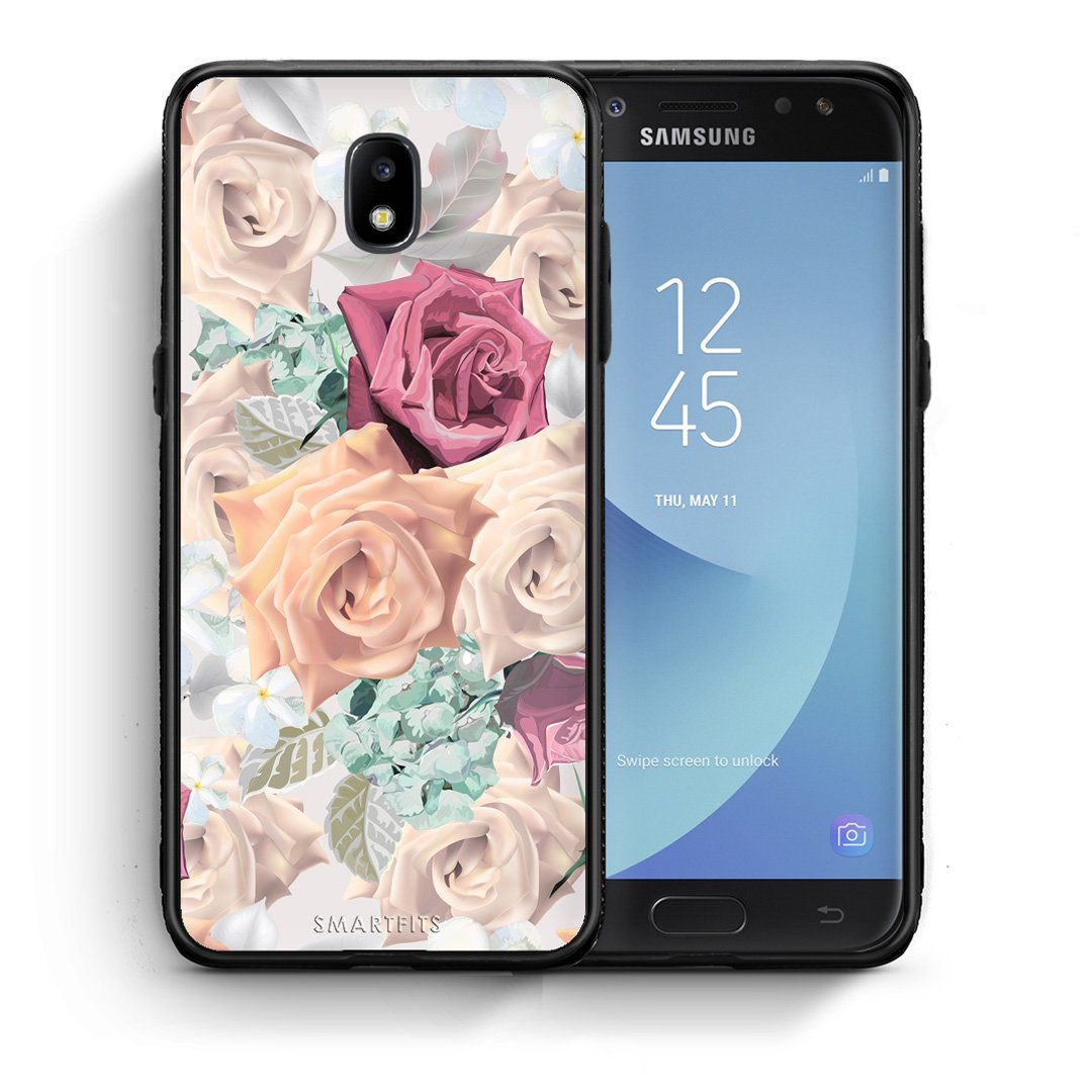 Θήκη Samsung J7 2017 Bouquet Floral από τη Smartfits με σχέδιο στο πίσω μέρος και μαύρο περίβλημα | Samsung J7 2017 Bouquet Floral case with colorful back and black bezels