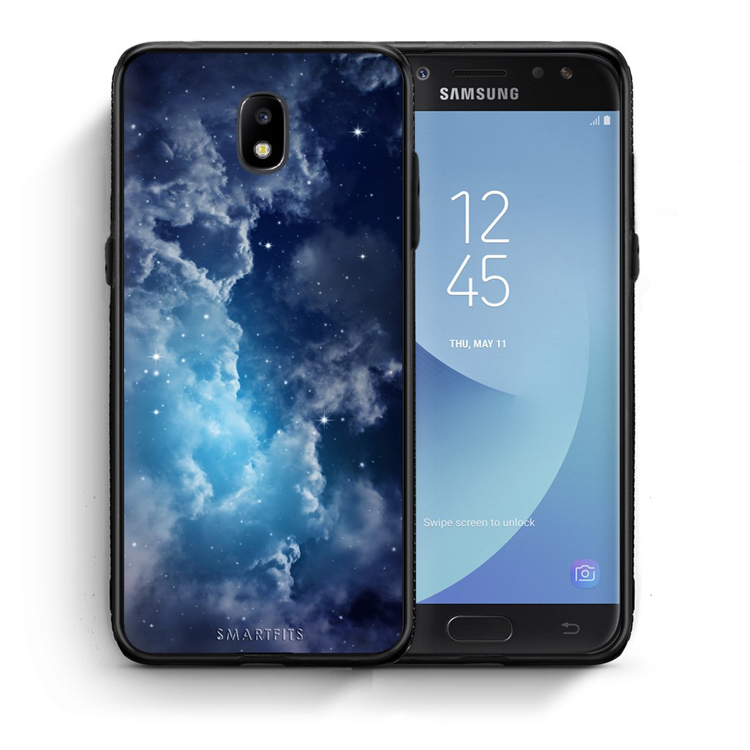 Θήκη Samsung J5 2017 Blue Sky Galaxy από τη Smartfits με σχέδιο στο πίσω μέρος και μαύρο περίβλημα | Samsung J5 2017 Blue Sky Galaxy case with colorful back and black bezels