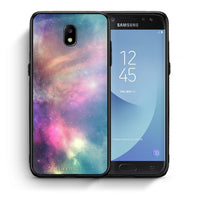 Thumbnail for Θήκη Samsung J7 2017 Rainbow Galaxy από τη Smartfits με σχέδιο στο πίσω μέρος και μαύρο περίβλημα | Samsung J7 2017 Rainbow Galaxy case with colorful back and black bezels