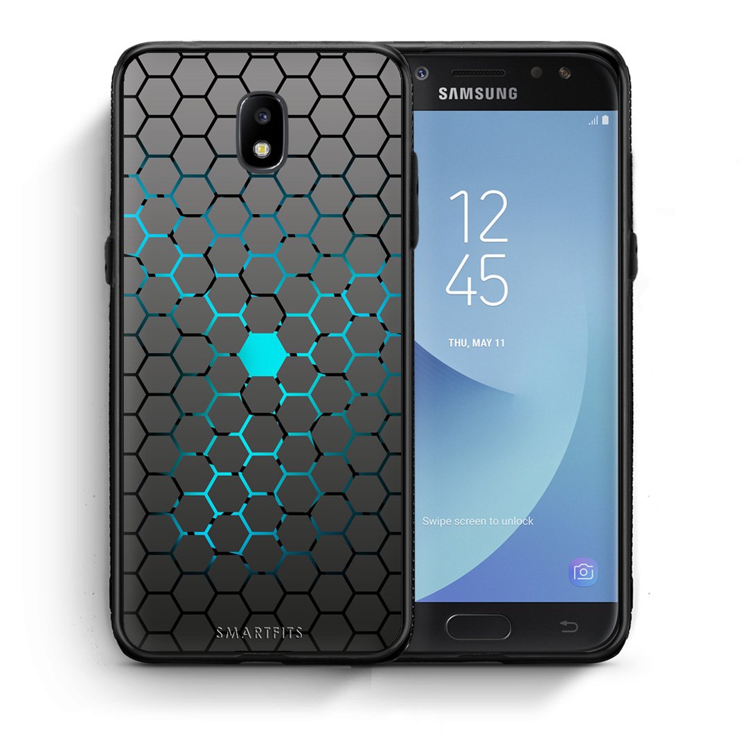 Θήκη Samsung J5 2017 Hexagonal Geometric από τη Smartfits με σχέδιο στο πίσω μέρος και μαύρο περίβλημα | Samsung J5 2017 Hexagonal Geometric case with colorful back and black bezels