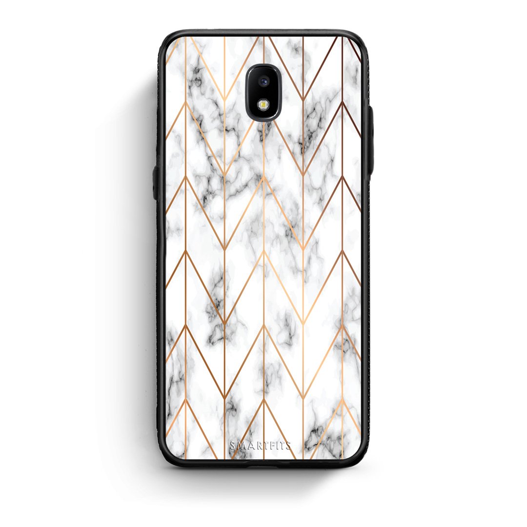 44 - Samsung J7 2017 Gold Geometric Marble case, cover, bumper