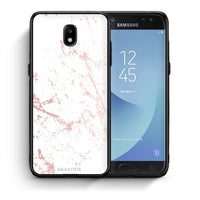 Thumbnail for Θήκη Samsung J7 2017 Pink Splash Marble από τη Smartfits με σχέδιο στο πίσω μέρος και μαύρο περίβλημα | Samsung J7 2017 Pink Splash Marble case with colorful back and black bezels