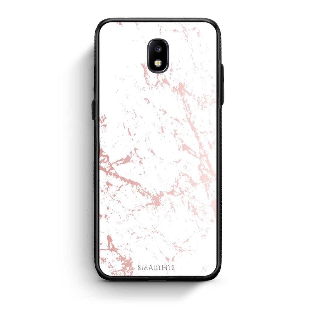 116 - Samsung J7 2017 Pink Splash Marble case, cover, bumper