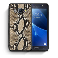 Thumbnail for Θήκη Samsung J7 2016 Fashion Snake Animal από τη Smartfits με σχέδιο στο πίσω μέρος και μαύρο περίβλημα | Samsung J7 2016 Fashion Snake Animal case with colorful back and black bezels