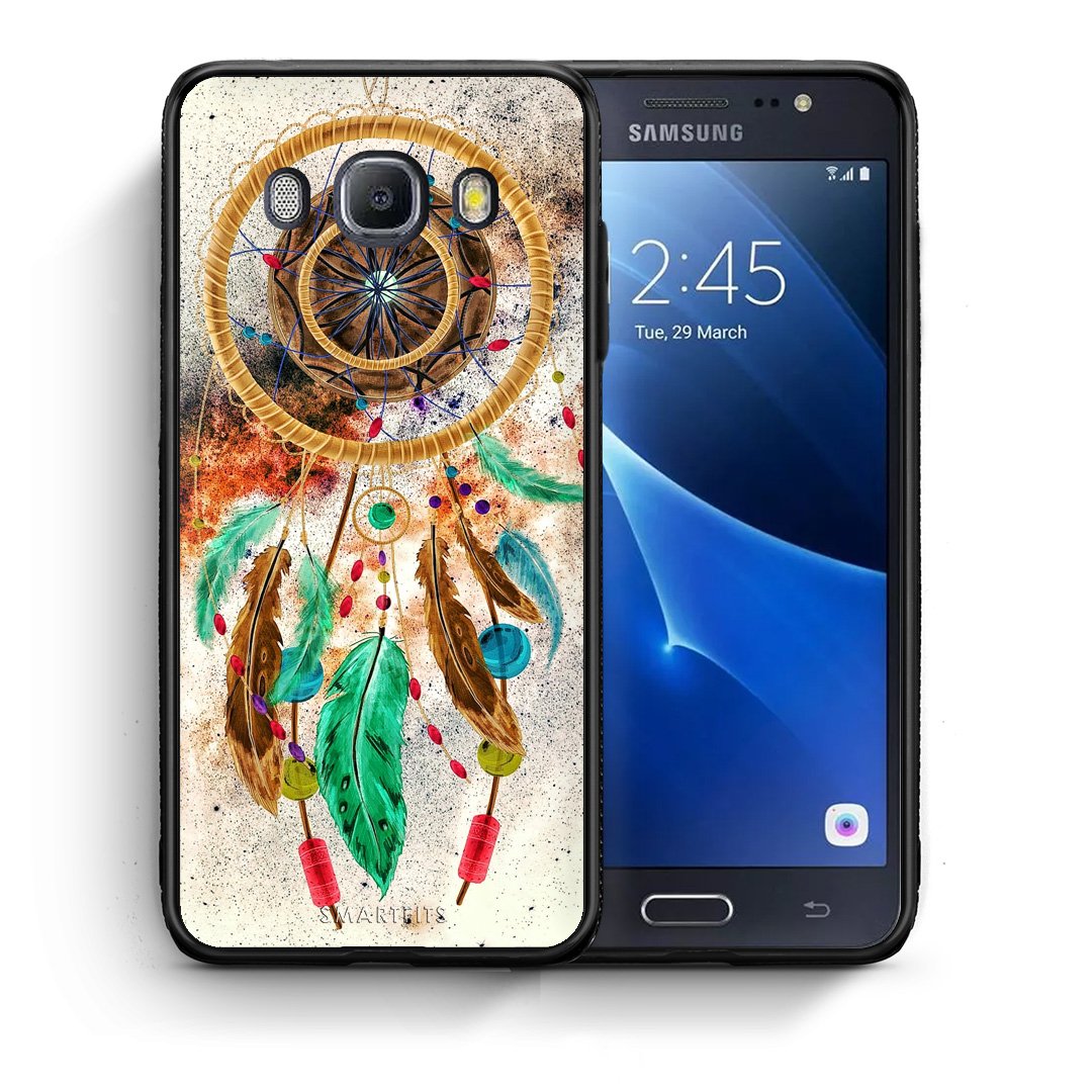 Θήκη Samsung J7 2016 DreamCatcher Boho από τη Smartfits με σχέδιο στο πίσω μέρος και μαύρο περίβλημα | Samsung J7 2016 DreamCatcher Boho case with colorful back and black bezels