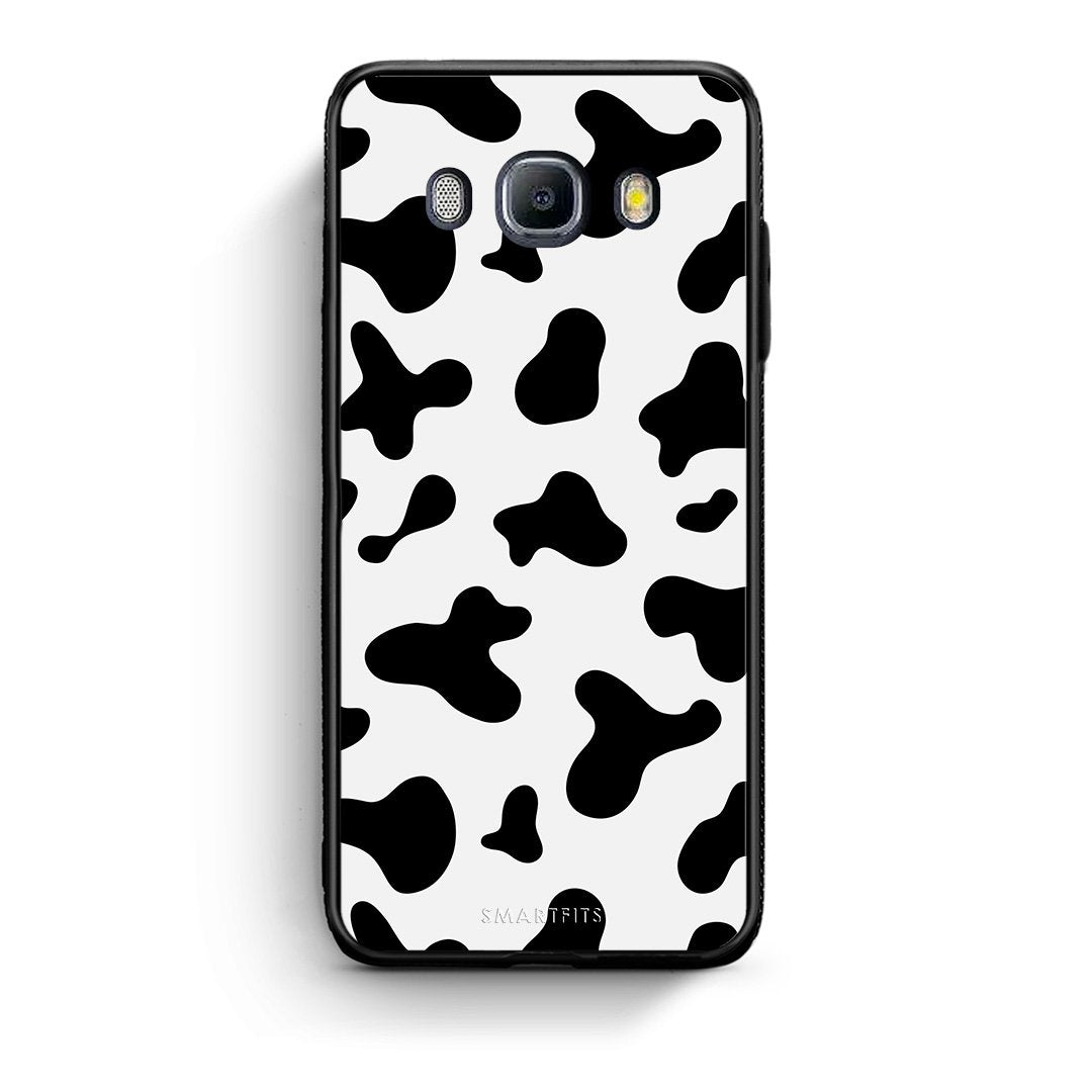 Samsung J7 2016 Cow Print θήκη από τη Smartfits με σχέδιο στο πίσω μέρος και μαύρο περίβλημα | Smartphone case with colorful back and black bezels by Smartfits