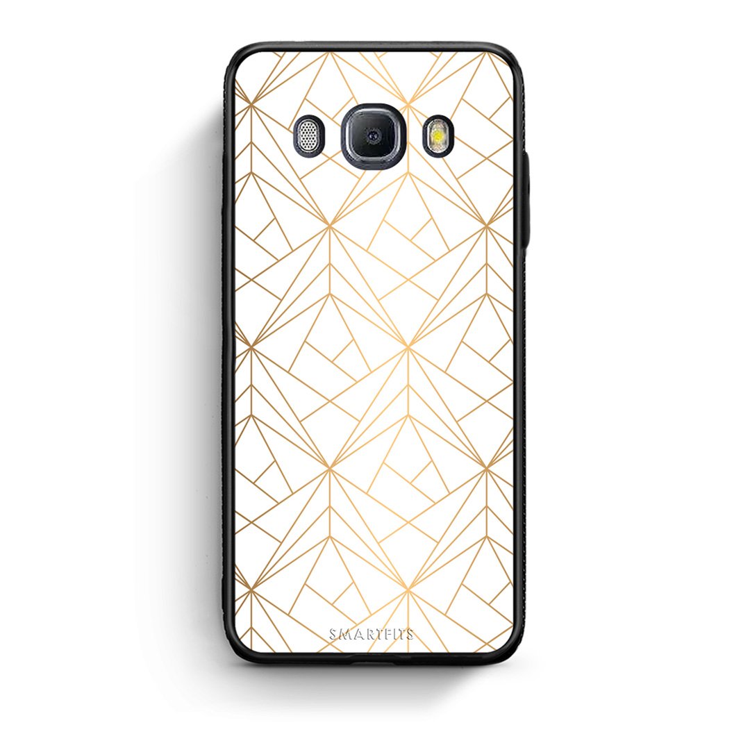 111 - Samsung J7 2016 Luxury White Geometric case, cover, bumper