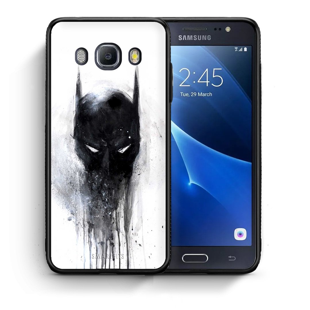 Θήκη Samsung J7 2016 Paint Bat Hero από τη Smartfits με σχέδιο στο πίσω μέρος και μαύρο περίβλημα | Samsung J7 2016 Paint Bat Hero case with colorful back and black bezels