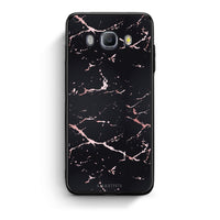 Thumbnail for 4 - Samsung J7 2016 Black Rosegold Marble case, cover, bumper