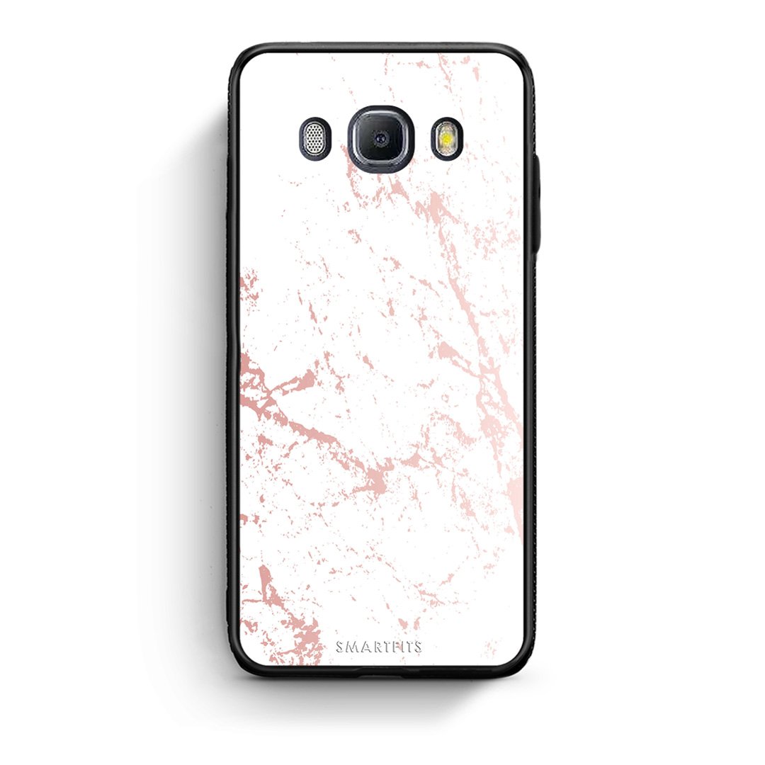 116 - Samsung J7 2016 Pink Splash Marble case, cover, bumper