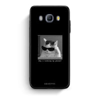 Thumbnail for Samsung J7 2016 Meme Cat θήκη από τη Smartfits με σχέδιο στο πίσω μέρος και μαύρο περίβλημα | Smartphone case with colorful back and black bezels by Smartfits