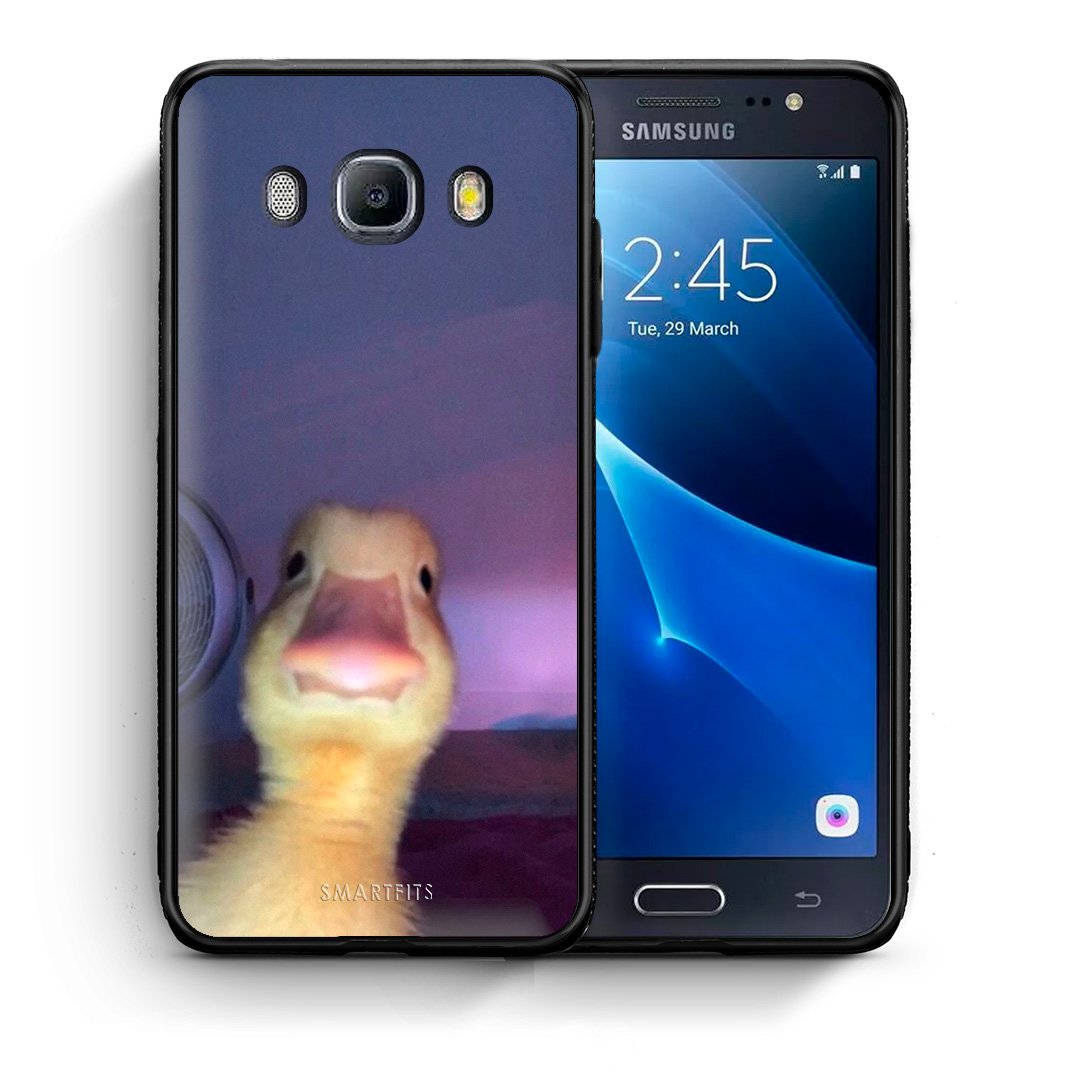 Θήκη Samsung J7 2016 Meme Duck από τη Smartfits με σχέδιο στο πίσω μέρος και μαύρο περίβλημα | Samsung J7 2016 Meme Duck case with colorful back and black bezels