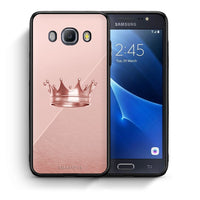 Thumbnail for Θήκη Samsung J7 2016 Crown Minimal από τη Smartfits με σχέδιο στο πίσω μέρος και μαύρο περίβλημα | Samsung J7 2016 Crown Minimal case with colorful back and black bezels