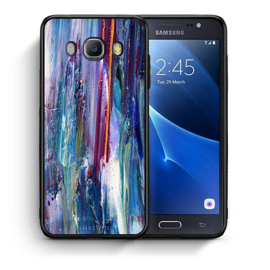 Θήκη Samsung J7 2016 Winter Paint από τη Smartfits με σχέδιο στο πίσω μέρος και μαύρο περίβλημα | Samsung J7 2016 Winter Paint case with colorful back and black bezels