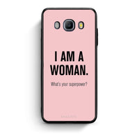 Thumbnail for Samsung J7 2016 Superpower Woman θήκη από τη Smartfits με σχέδιο στο πίσω μέρος και μαύρο περίβλημα | Smartphone case with colorful back and black bezels by Smartfits