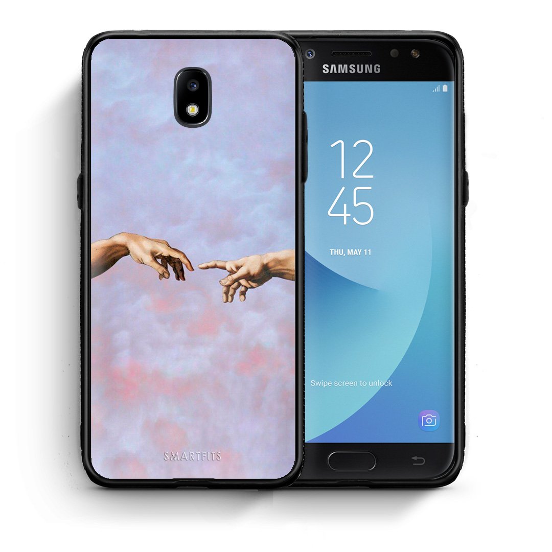 Θήκη Samsung J7 2017 Adam Hand από τη Smartfits με σχέδιο στο πίσω μέρος και μαύρο περίβλημα | Samsung J7 2017 Adam Hand case with colorful back and black bezels