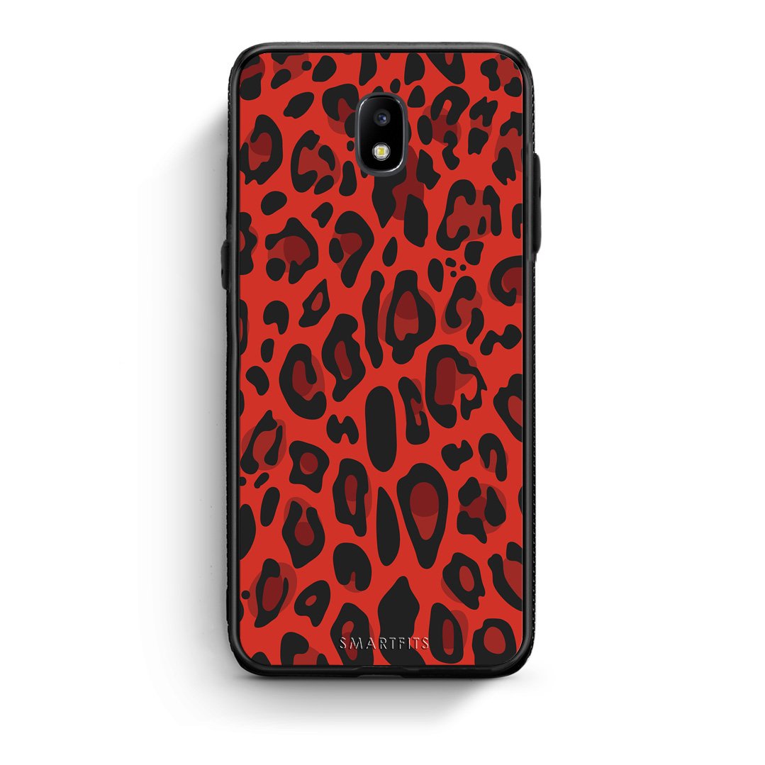 4 - Samsung J7 2017 Red Leopard Animal case, cover, bumper