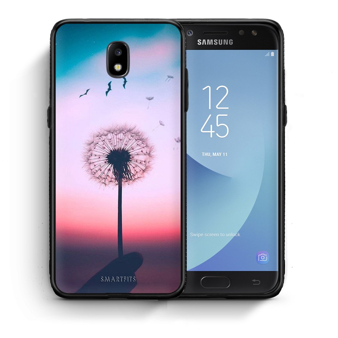 Θήκη Samsung J7 2017 Wish Boho από τη Smartfits με σχέδιο στο πίσω μέρος και μαύρο περίβλημα | Samsung J7 2017 Wish Boho case with colorful back and black bezels