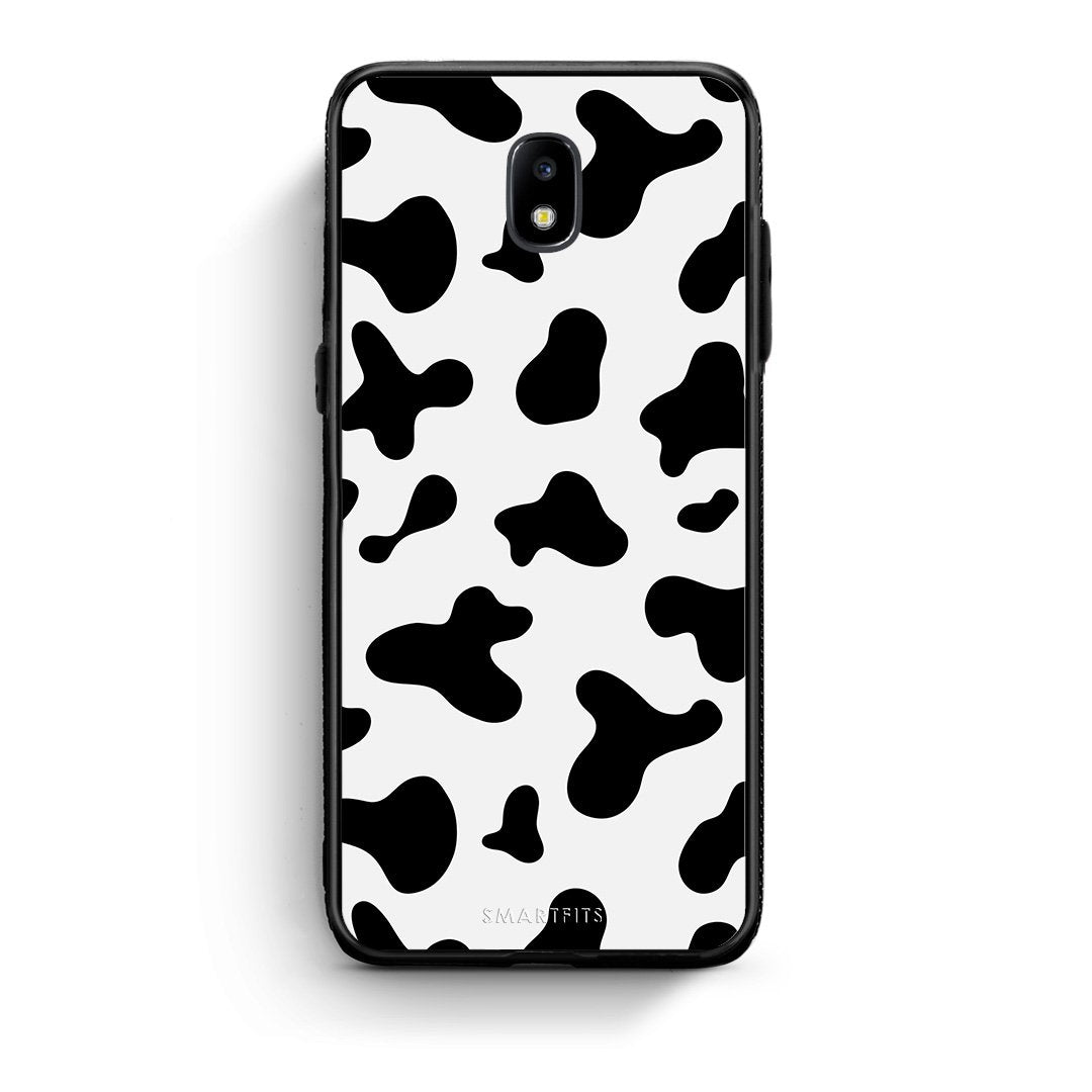 Samsung J5 2017 Cow Print θήκη από τη Smartfits με σχέδιο στο πίσω μέρος και μαύρο περίβλημα | Smartphone case with colorful back and black bezels by Smartfits