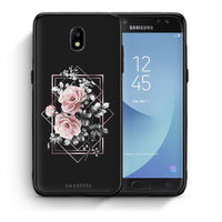 Thumbnail for Θήκη Samsung J7 2017 Frame Flower από τη Smartfits με σχέδιο στο πίσω μέρος και μαύρο περίβλημα | Samsung J7 2017 Frame Flower case with colorful back and black bezels